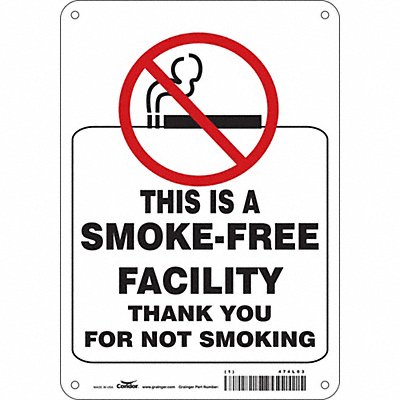 CONDOR 474L03 Safety Sign 10 in x 7 in Aluminum