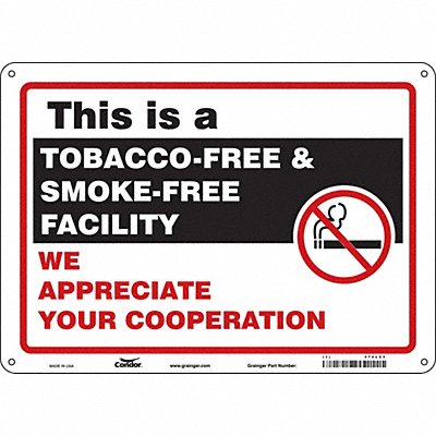 CONDOR 474L23 K1243 Safety Sign 10 inx14 in Aluminum