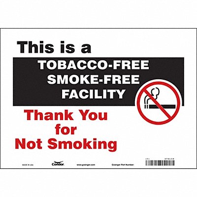 CONDOR 474L34 Safety Sign 10 inx14 in Vinyl