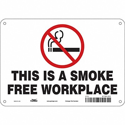 CONDOR 474L35 Safety Sign 7 in x 10 in Aluminum
