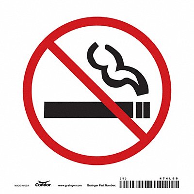CONDOR 474L69 Safety Sign 6 inx6 in Vinyl