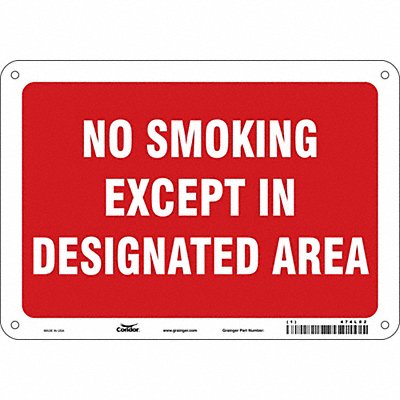 CONDOR 474L82 Safety Sign 7 in x 10 in Aluminum