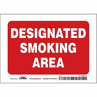 CONDOR 474M02 J7716 Safety Sign 5 inx7 in Vinyl