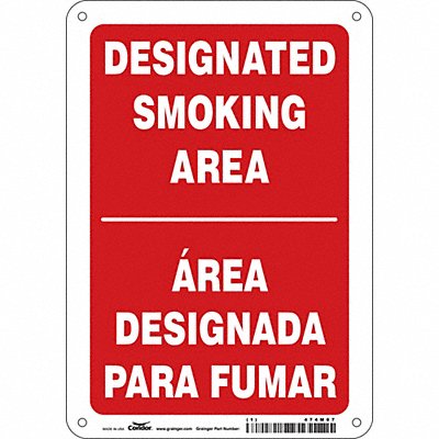 CONDOR 474M07 Safety Sign 10 inx7 in Polyethylene