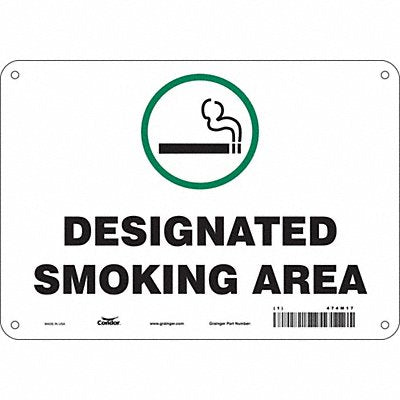 CONDOR 474M17 Safety Sign 7 in x 10 in Aluminum