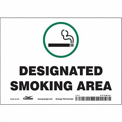 CONDOR 474M29 Safety Sign 5 inx7 in Vinyl