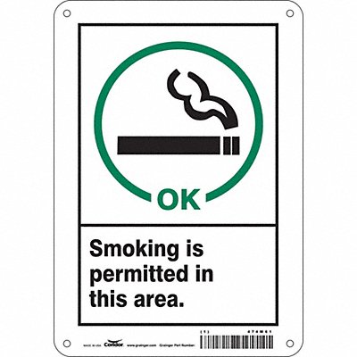CONDOR 474M61 Safety Sign 10 in x 7 in Polyethylene