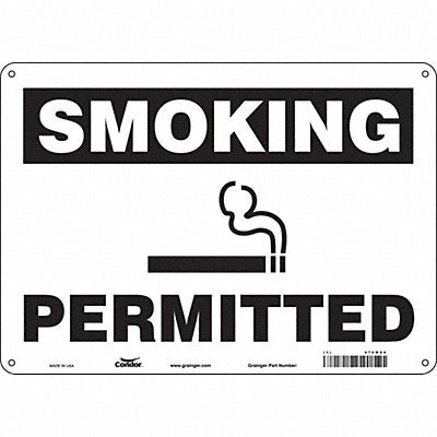 CONDOR 474M84 K1263 Safety Sign 10 in x 14 in Aluminum