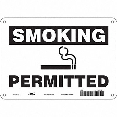 CONDOR 474M85 K1263 Safety Sign 7 in x 10 in Polyethylene