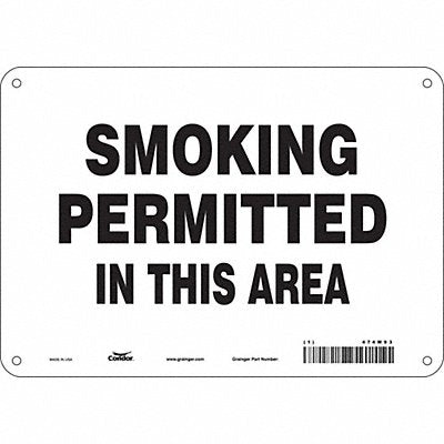 CONDOR 474M93 Safety Sign 7 in x 10 in Polyethylene