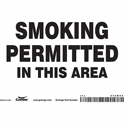 CONDOR 474M95 Safety Sign 5 in x 7 in Vinyl