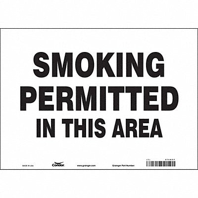 CONDOR 474M97 Safety Sign 10 in x 14 in Vinyl