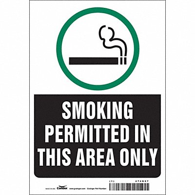 CONDOR 474N07 Safety Sign 10 in x 7 in Vinyl