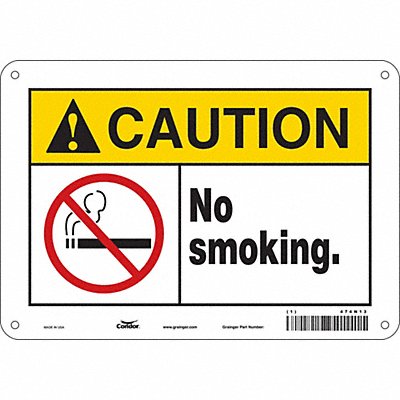 CONDOR 474N13 K1266 Safety Sign 7 inx10 in Polyethylene