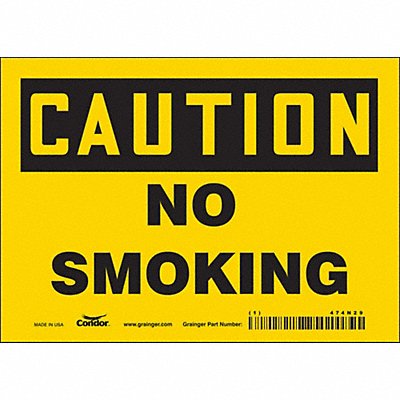 CONDOR 474N29 Safety Sign 5 in x 7 in Vinyl