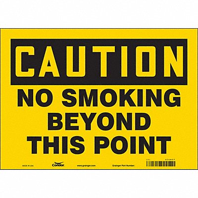 CONDOR 474N57 Safety Sign 10 in x 14 in Vinyl