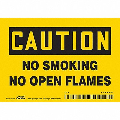 CONDOR 474N69 Safety Sign 3 1/2 inx5 in Vinyl
