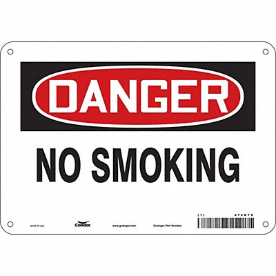 CONDOR 474N79 J6937 Safety Sign 7 in x 10 in Aluminum