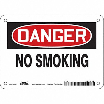 CONDOR 474N92 J6937 Safety Sign 5 inx7 in Vinyl