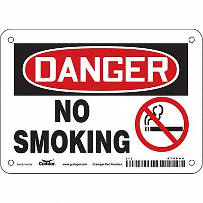 CONDOR 474P04 Safety Sign 5 in x 7 in Vinyl