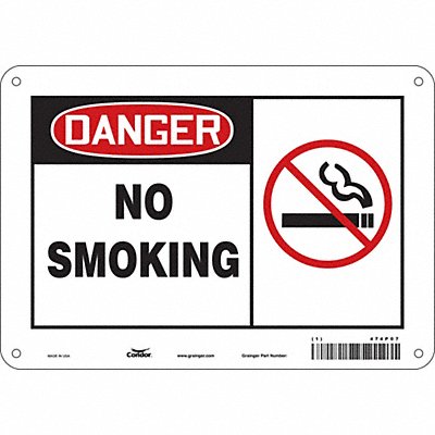CONDOR 474P07 Safety Sign 7 in x 10 in Aluminum