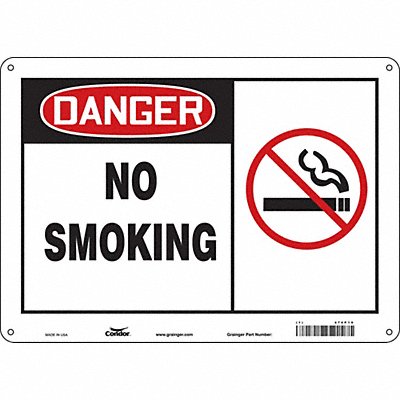 CONDOR 474P10 Safety Sign 10 in x 14 in Polyethylene