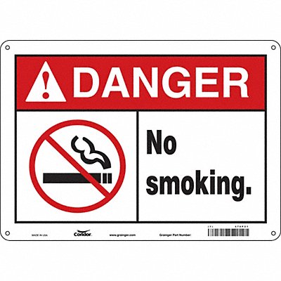 CONDOR 474P21 Safety Sign 10 in x 14 in Vinyl