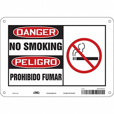 CONDOR 474P32 Safety Sign 7 inx10 in Polyethylene