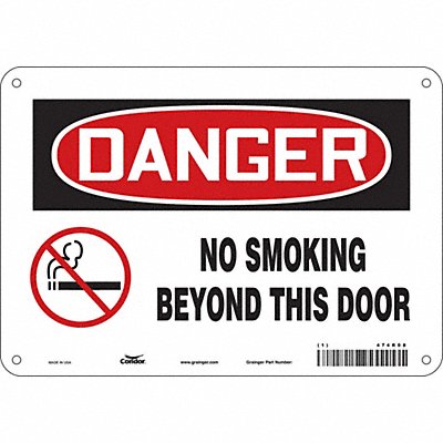 CONDOR 474R08 Safety Sign 7 in x 10 in Aluminum