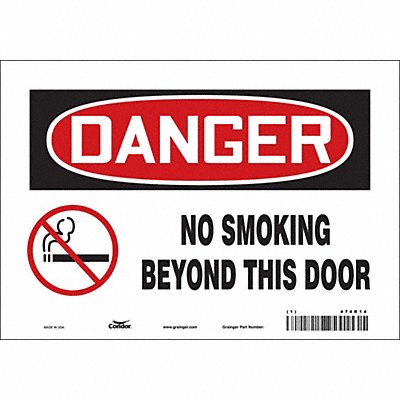 CONDOR 474R14 Safety Sign 7 in x 10 in Vinyl