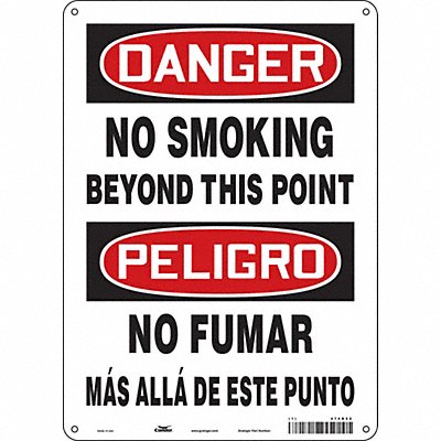 CONDOR 474R52 Safety Sign 14 in x 10 in Aluminum