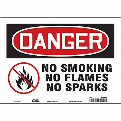 CONDOR 474T26 Safety Sign 10 inx14 in Vinyl