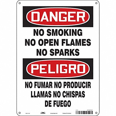 CONDOR 474T47 Safety Sign 14 inx10 in Aluminum
