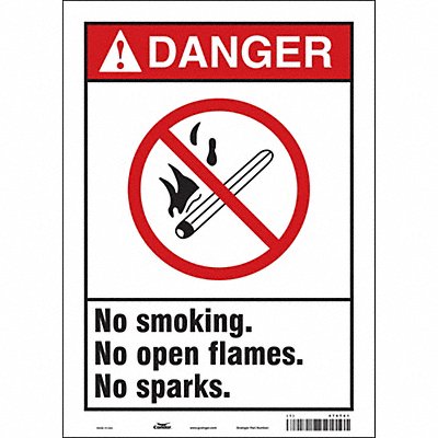 CONDOR 474T61 Safety Sign 14 inx10 in Vinyl