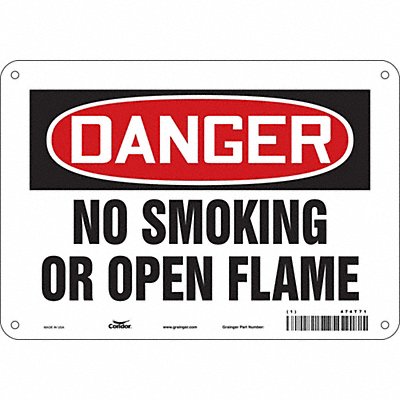 CONDOR 474T71 Safety Sign 7 inx10 in Polyethylene