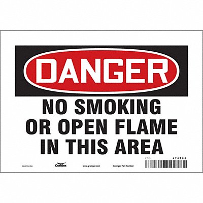 CONDOR 474T80 Safety Sign 7 inx10 in Vinyl