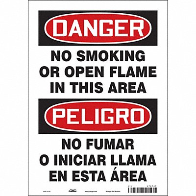 CONDOR 474T87 Safety Sign 14 in x 10 in Vinyl