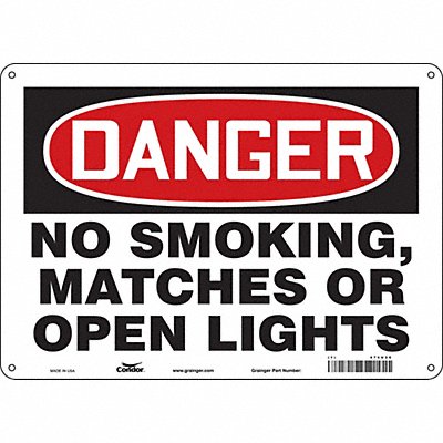 CONDOR 474U26 J6939 Safety Sign 10 inx14 in Polyethylene