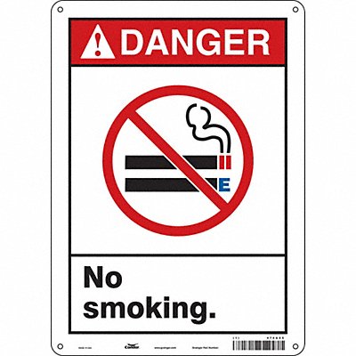 CONDOR 474U55 Safety Sign 14 in x 10 in Polyethylene