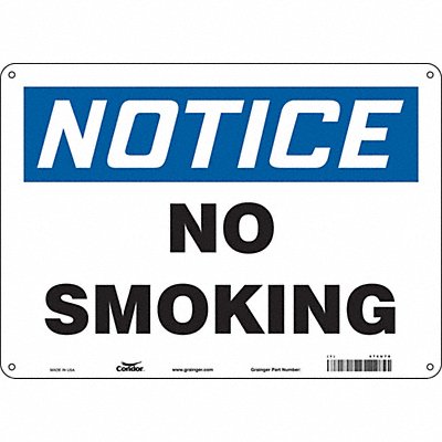 CONDOR 474U78 Safety Sign 10 in x 14 in Aluminum