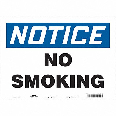 CONDOR 474U84 Safety Sign 10 in x 14 in Vinyl