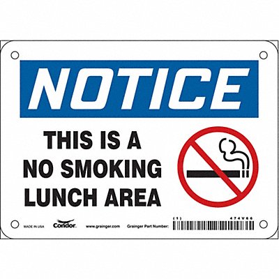 CONDOR 474V66 Safety Sign 5 in x 7 in Vinyl
