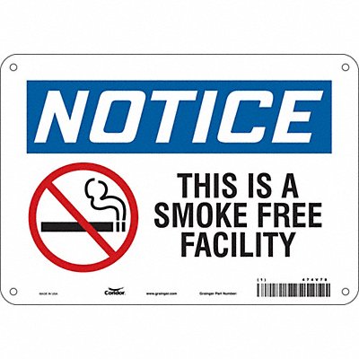 CONDOR 474V78 Safety Sign 7 inx10 in Polyethylene
