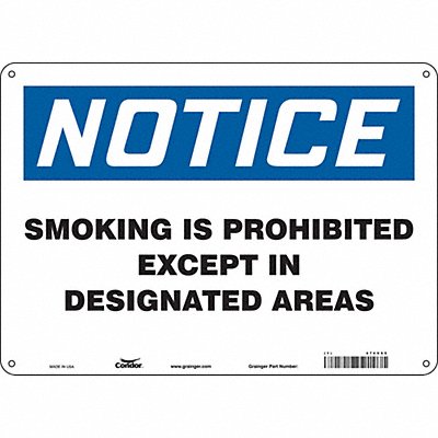 CONDOR 474V95 Safety Sign 10 inx14 in Polyethylene