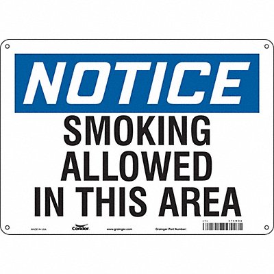 CONDOR 474W02 Safety Sign 10 in x 14 in Aluminum
