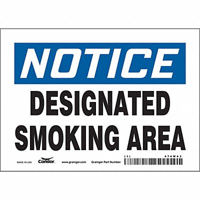 CONDOR 474W43 Safety Sign 5 in x 7 in Vinyl