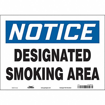CONDOR 474W45 Safety Sign 10 in x 14 in Vinyl