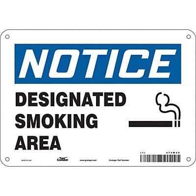 CONDOR 474W46 K1341 Safety Sign 7 in x 10 in Aluminum