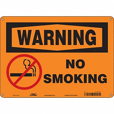 CONDOR 474W55 Safety Sign 10 in x 14 in Aluminum
