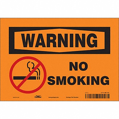 CONDOR 474W60 Safety Sign 7 inx10 in Vinyl